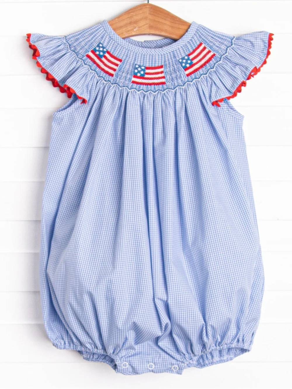 Stitchy Fish Salute the Flag Smocked Bubble | Like New | Worn Once